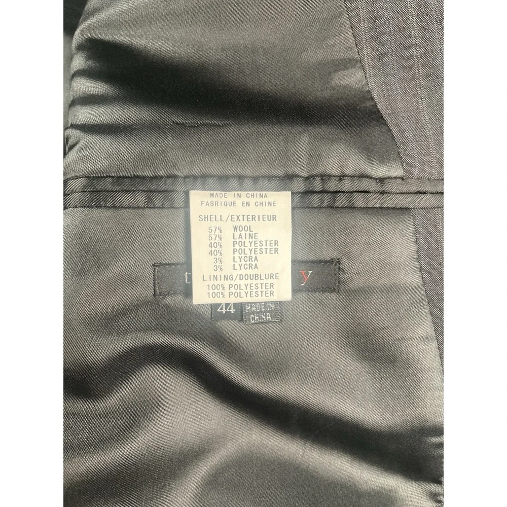 Theory Blazer Jacket Wool Polyseter Lycra Mens‎ Grayish Blue Long Sleeve Size 44